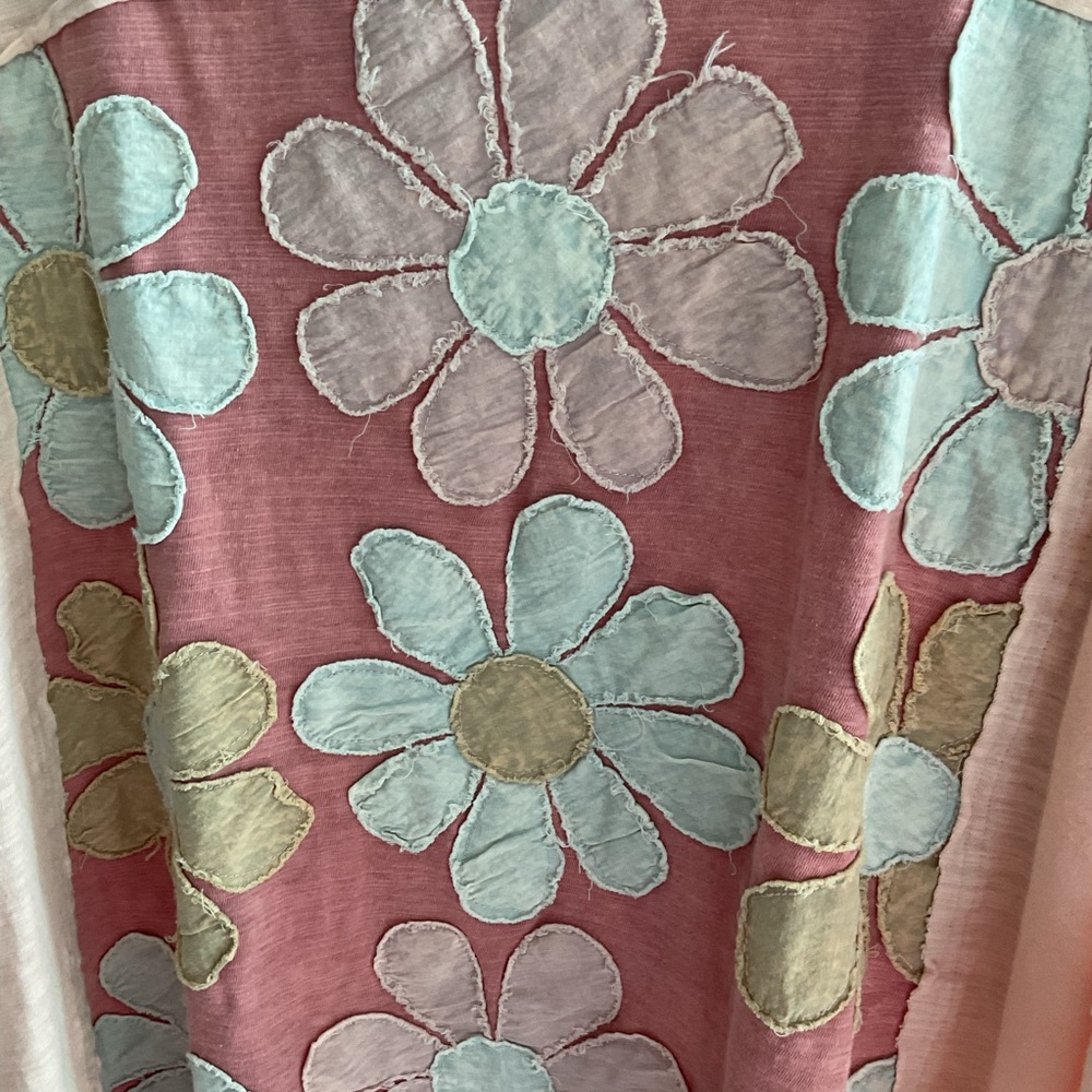 Women’s pink and coral boho oversized tunic SzS NWOT PTP 35”, Length 26” $30 - Picture 5 of 7